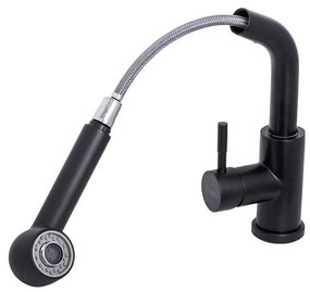 Baterie Bucătărie cu Duș Extractibil, Inox Negru Model HS004 – Design Modern și Funcționalitate pentru Orice Bucătărie