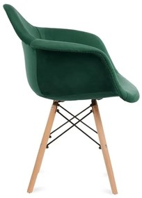 SET 2x scaun de sufragerie NEREA 80x60,5 cm verde/fag