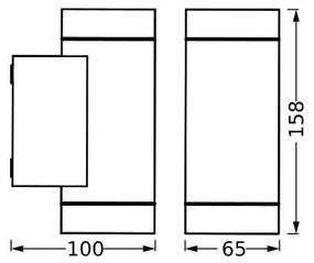 Aplică de exterior Ledvance ITYS 2xGU10/35W/230V IP65