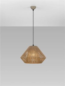 Lustra, Pendul din ratan sintetic pentru exterior Aell maro deschis