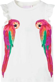 vidaXL Tricou pentru copii, ecru, 140