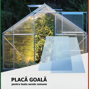 Policarbonat celular MARK 4mm, 60,5x121x0,4cm, 14 bucăți, transparent Jurhan