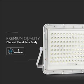 Proiector LED solar de exterior LED/20W/3,2V 4000K alb + telecomandă