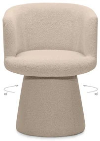 Fotoliu design rotativ YATO, bej