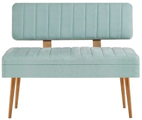 Masă de sufragerie extensibilă cu 2 scaune și 2 bănci Vlasta (pin antlantic + pistachio). 1073077