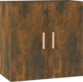 vidaXL Comodă TV de perete, stejar fumuriu, 60x30x60 cm lemn prelucrat