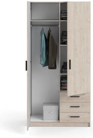 Șifonier în culoare naturală cu aspect de lemn de stejar 99x200 cm Sprint – Tvilum