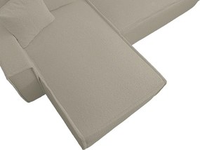 Canapea extensibila de colt SMART BOUCLE, gri-bej, reversibila, 232x143 cm
