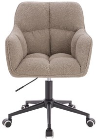 HR550K Scaun Latte Boucle cu Bază Neagră
