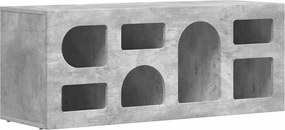 vidaXL Cabinet TV Gri din beton 100 x 35 x 40 cm Lemn compozit