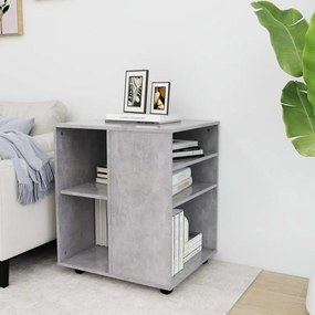vidaXL Dulap cu roți, gri beton, 60x53x72 cm, PAL