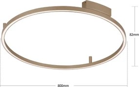 Brilagi - Corp de iluminat LED dimabil PORTOFINO LED/60W/230V Ø 80 cm bej + telecomandă