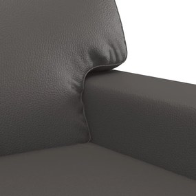 Canapea cu 3 locuri, gri, 180 cm, piele ecologica Gri, 214 x 77 x 80 cm