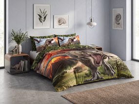 Lenjerie de pat bumbac copii JURASSIC WORLD VOLCANO colorat Dimensiune lenjerie de pat: 70 x 90 cm | 140 x 200 cm
