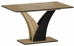 Masă de bucătărie Artem, stejar artisan / negru