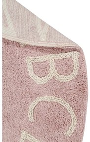 Covor pentru copii roz deschis lavabil/țesut manual din bumbac ø150 cm ABC Vintage Nude – Lorena Canals
