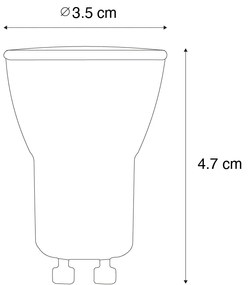 Set de 5 becuri LED GU10 dimabile 35mm 4W 200 lm 2200K
