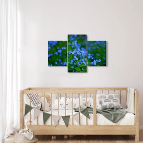 Tablou cu flori albastre (90x60 cm)