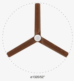 Ventilator LED dimabil FARO 33809-1TW HEYWOOD LED/18W/230V 2700/4000/6500K + telecomandă