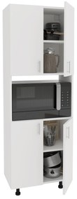 Dulap bucatarie Arno, 4 Usi, Alb, 56 x 30 x 161 cm