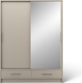 Dulap cu uși glisante si oglinda Estantte II, 150x60x200 cm – Cashmere