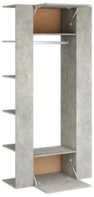 Dulapuri de hol, 2 buc., gri beton, lemn prelucrat 2, Gri beton, 1