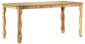 vidaXL Masă de bucătărie, 160 x 80 x 76 cm, lemn masiv reciclat