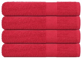 vidaXL Prosoape pentru saună 4 buc Roșu 80x200 cm 360 g/m² 100% bumbac