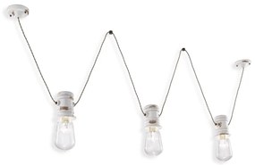 Lustra cu 3 pendule design retro realizata manual din ceramica URBAN