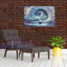 Tablou - Ilustrație a unui băiat cu o suliță (90x60 cm)