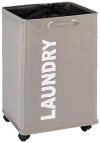 Coș de rufe QUADRO - recipient de 79 l, WENKO, taupe