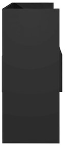 Servanta, negru extralucios, 105x30x70 cm, PAL 1, negru foarte lucios