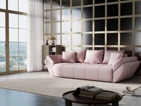 Canapea extensibilă dumonde cu ladă de depozitare si sezut confortabil din spuma high-density, Berlin Enjoy Flamingo 250x100 cm