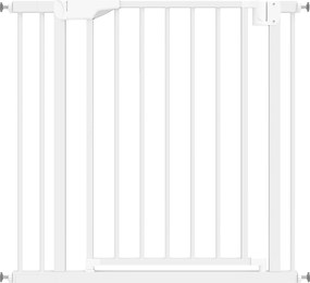 PawHut Barieră de Siguranță pentru Copii și Câini Lățime 76-89 cm Blocare Dublă și Închidere Automată Deschidere în Ambele Sensuri Alb | Aosom Romania