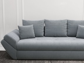 Canapea extensibilă dumonde cu ladă de depozitare si sezut confortabil din spuma high-density, Loana Zoom Grey 250x100 cm
