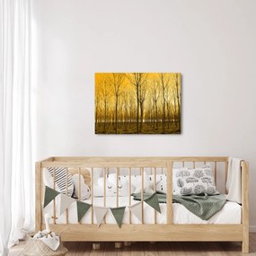 Tablou cu pădure în apus de soare (70x50 cm)