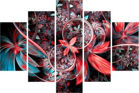 Tablou abstract cu flori exotice (150x105 cm)