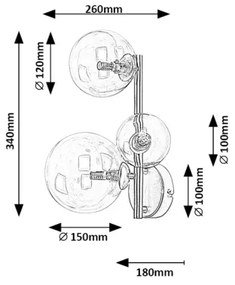 Aplică Rabalux 71299 ASLOV 3xG9/28W/230V