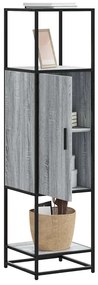 vidaXL Dulap nalt gri Sonoma 35,5x35x139 cm lemn prelucrat