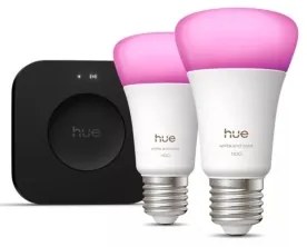 Kit de pornire Philips Hue WACA 2xE27/8,1W 1000-20000K  + dispozitiv de conectare