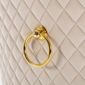 Set de 4 scaune de sufragerie tapițate în catifea, Bej | Aosom Romania