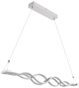 Lustra suspendata LED dimabila cu telecomanda design modern PILLA crom 67109-30 GL