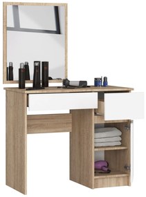 Masă de toaletă Pritha (stejar sonoma + alb). 1070907