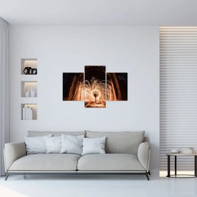 Tablou - Show de lumini deasupra șinelor (90x60 cm)