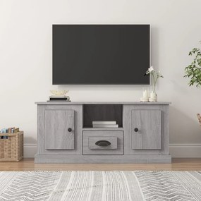 Comoda TV, gri sonoma, 100x35,5x45 cm, lemn prelucrat