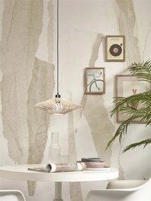 Lustra/Pendul eco din ratan Zanzibar flat 40cm S, white