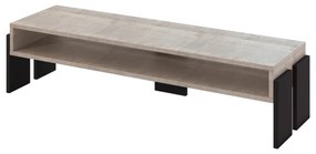 Masă TV Ramea (Stejar platinum grange + Negru). 1055244