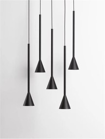 Lustra LED dimabila suspendata NET negru