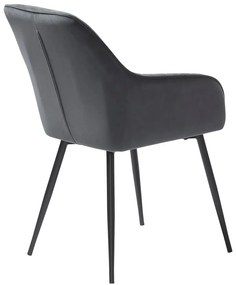 Set de scaune de sufragerie gri cu cotiere 2 buc. tapițat Nolan Stripe – Unique Furniture