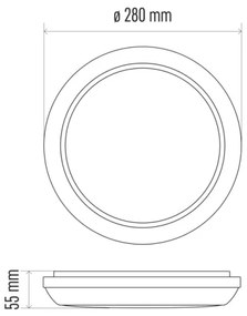 Plafonieră LED exterior DORI LED/24W/230V IP54 rotund